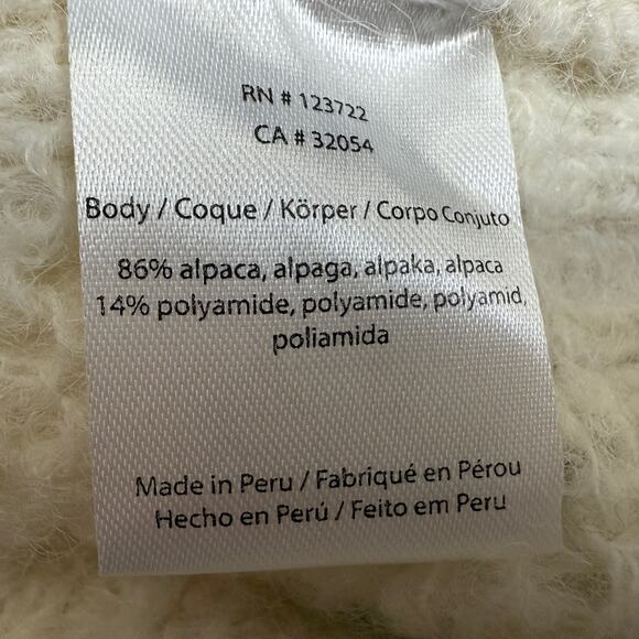 Kensington Prairie Farm Alpaca Pullover Mock Neck Bell Sleeve sweater Size Small - Picture 10 of 10